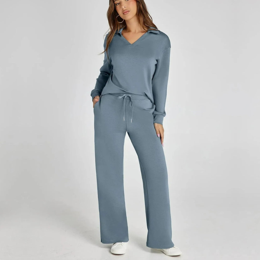 Krohn-e | Damen Loungewear Satz mit Weiten Hosen