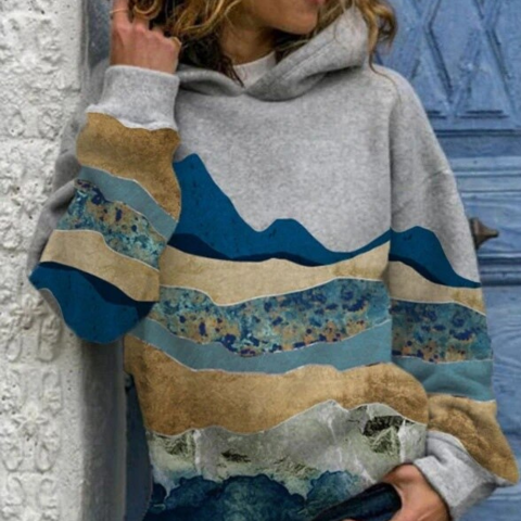 Fudus Damen Kapuzenpullover: Stilvoller, bedruckter und warmer Pullover