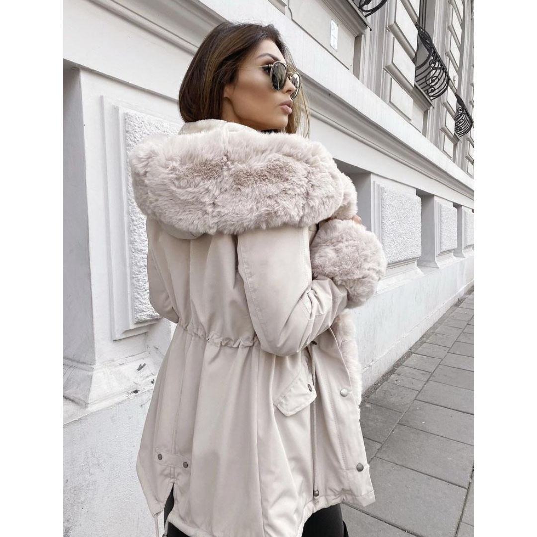 Krohn-e | Winterjacke mit Kapuze für Frauen Ideal bei kaltem Wetter