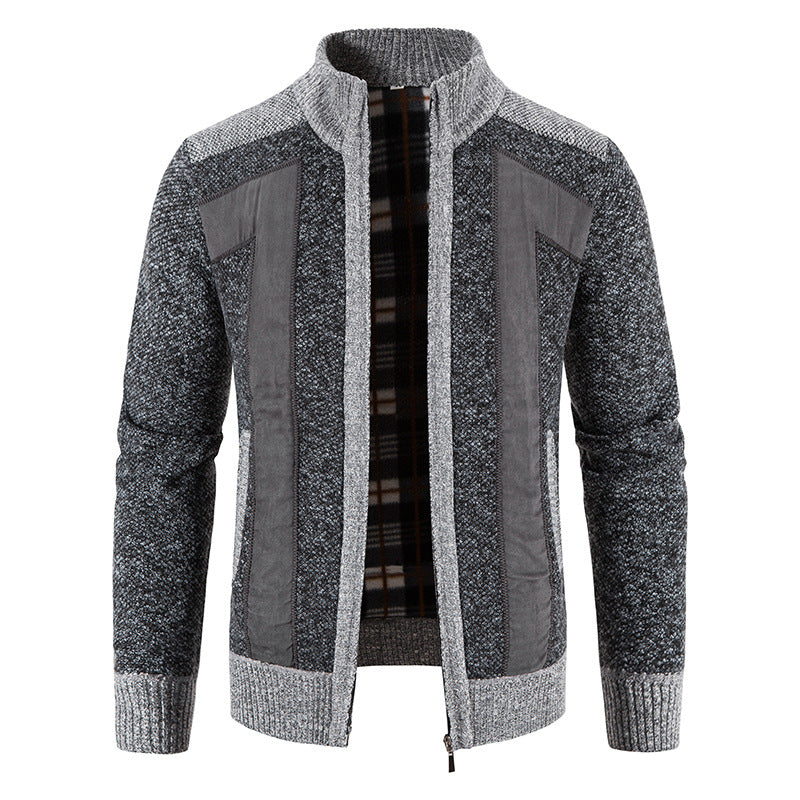 Krohn-e | Lässige Plüschjacke mit Reißverschluss für Männer