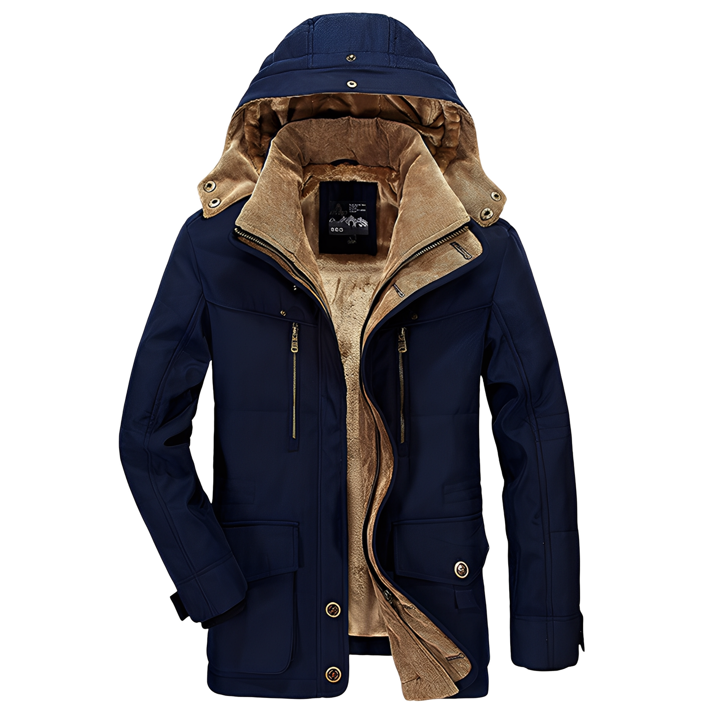 Krohn-e | Warme, Dicke Jacke mit Kapuze für Männer