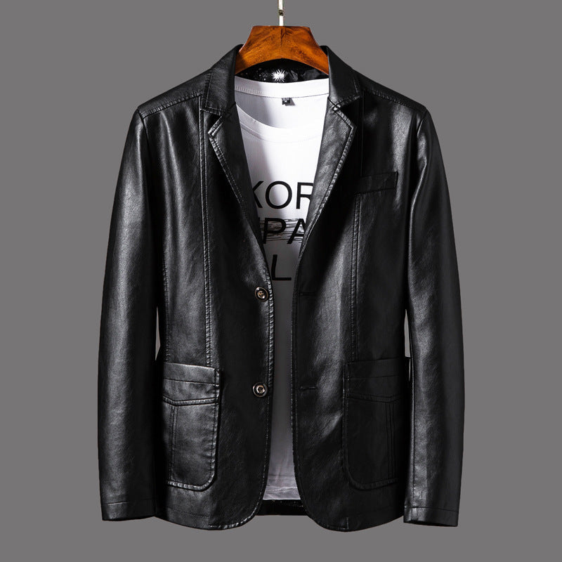 Krohn-e | Moderne Lederjacke mit Reverskragen für Herren