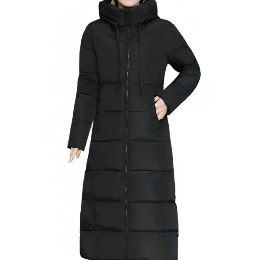 Krohn-e | Lange Gewattete Winterjacke Mit Kapuze Für Damen