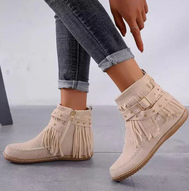 Krohn-e | Wildleder Fransen Stiefel
