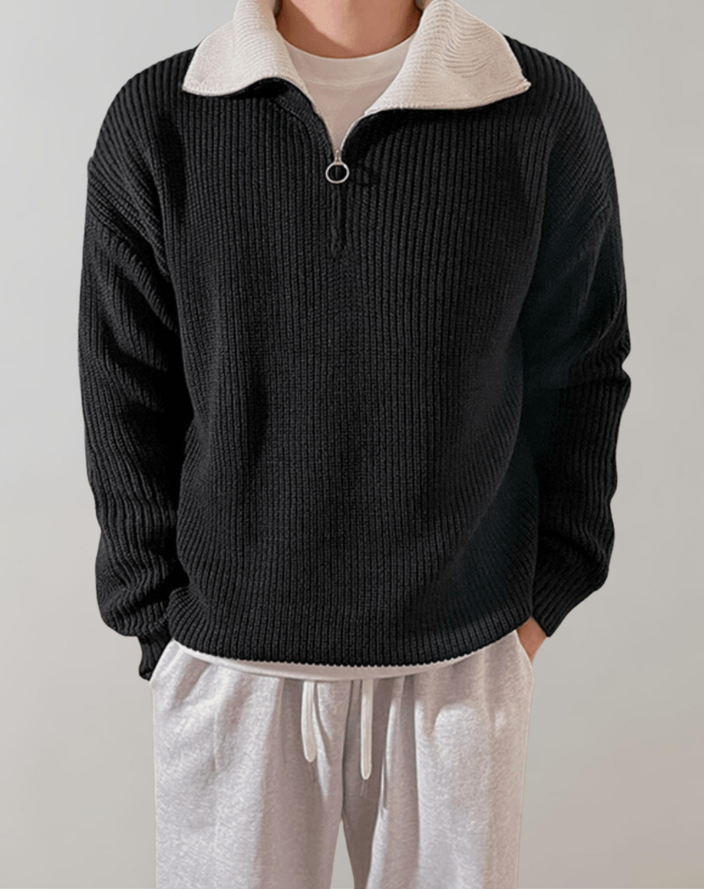 Fudus Pullover mit Reißverschluss