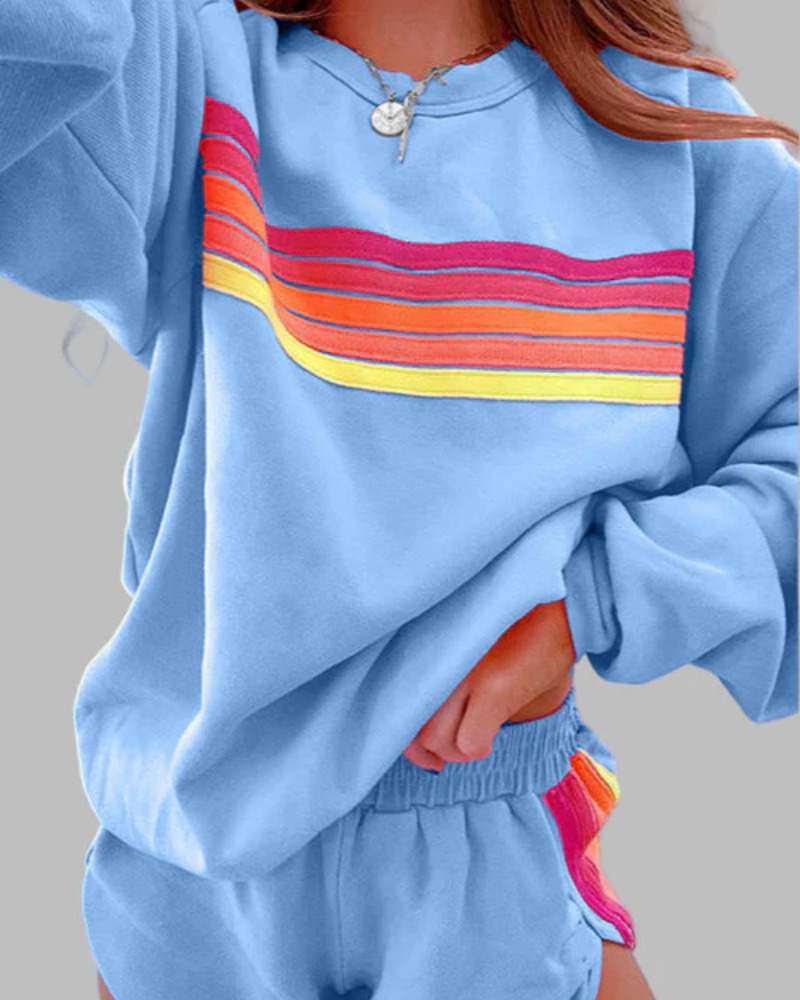 Krohn-e | Gestreiftes Pyjama-Set