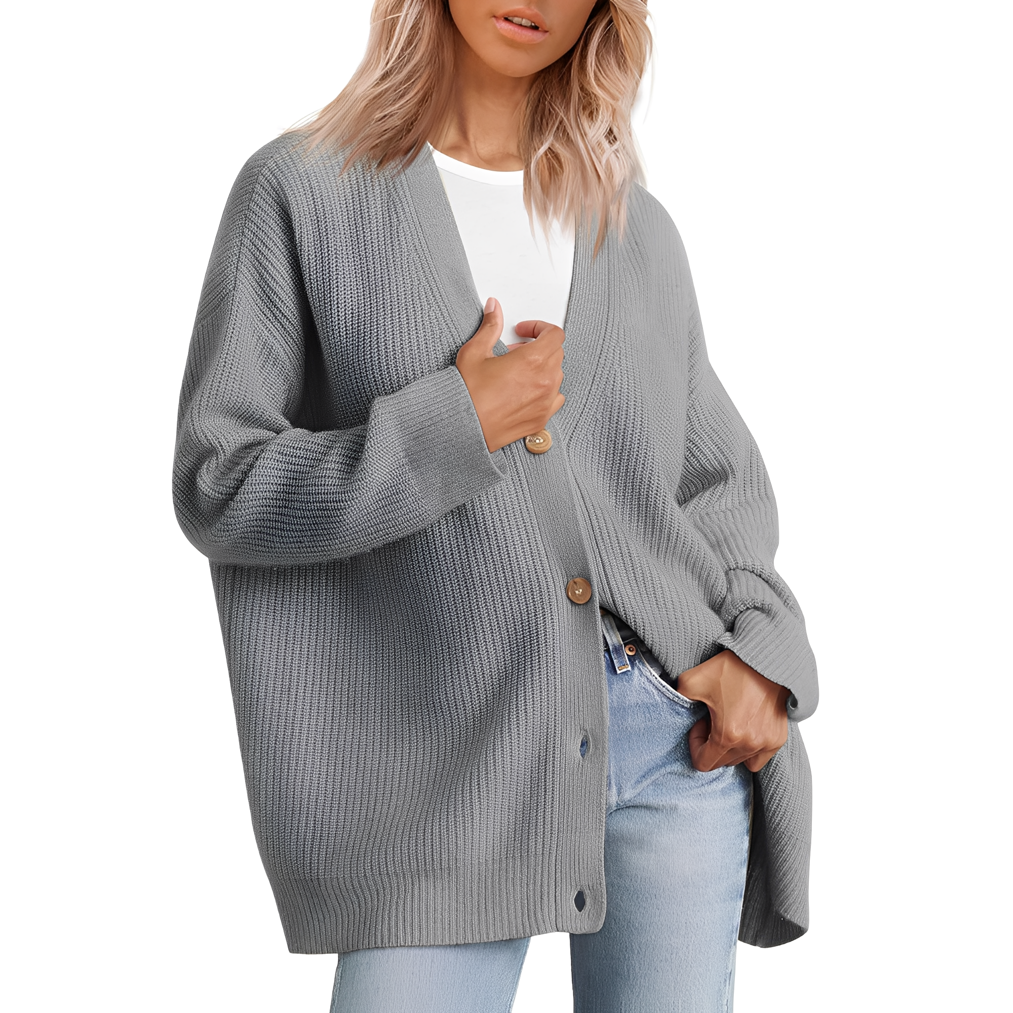 Krohn-e | Lässiger Oversize Cardigan für Frauen