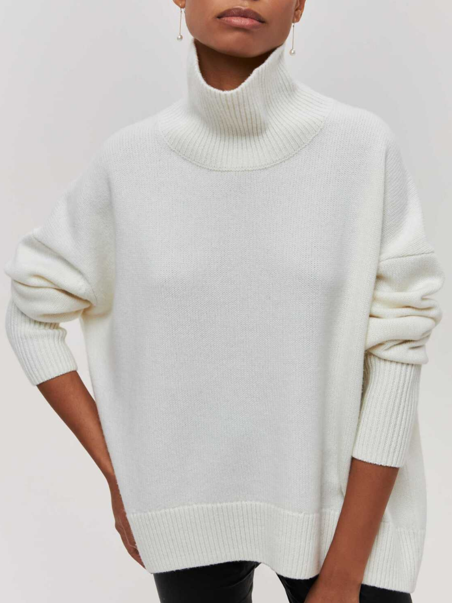 Krohn-e | Modischer Pullover mit hohem Halsausschnitt