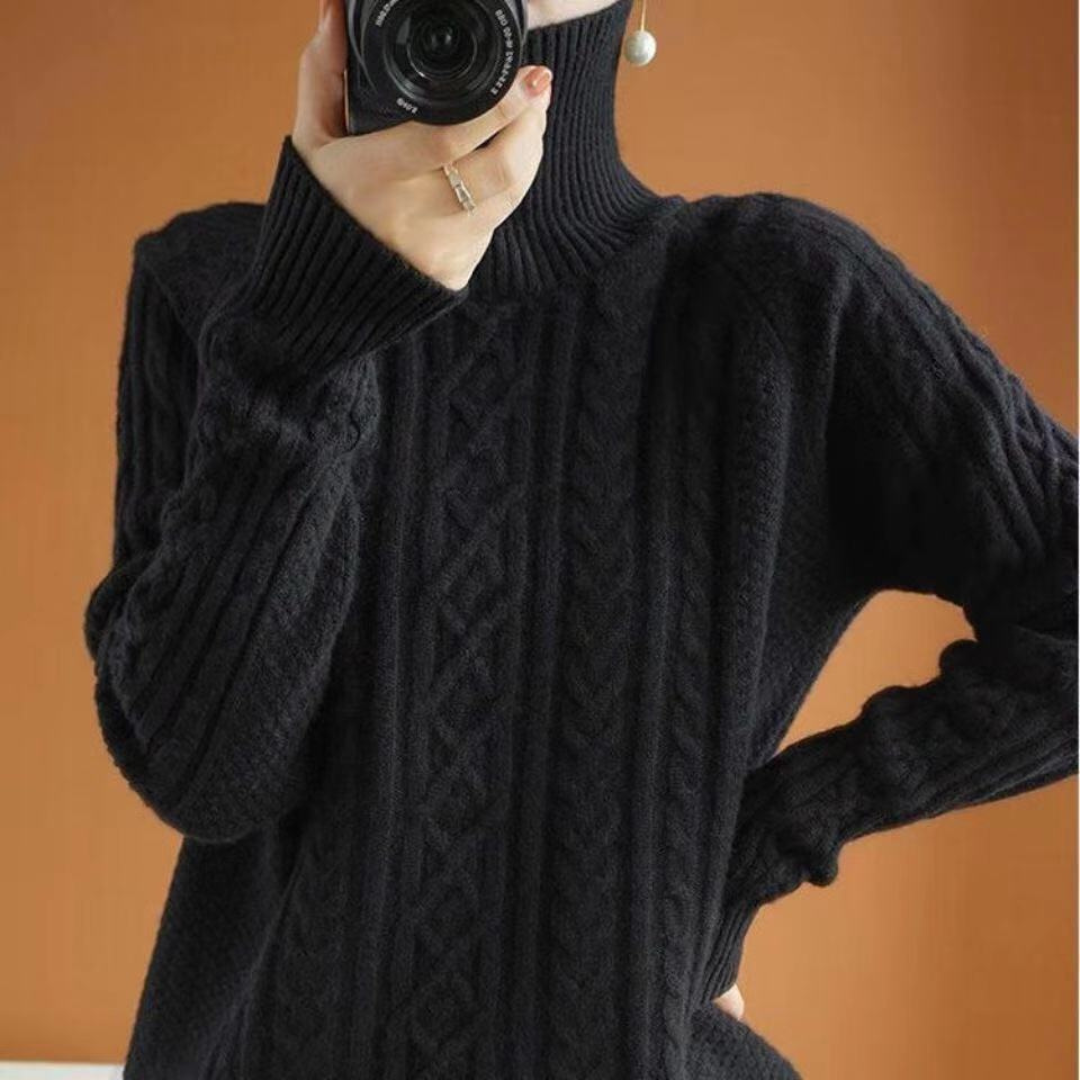 Krohn-e | Pullover aus Strick für Frauen mit warmem Rollkragen