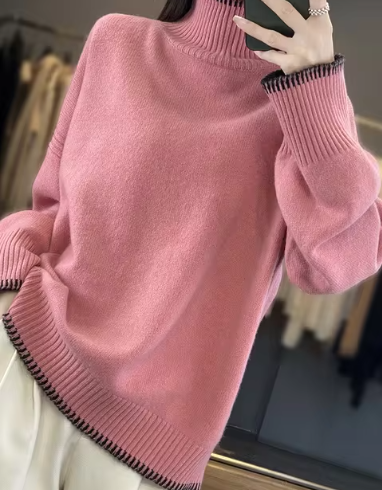 Lose-fit Celeste turtleneck sweater