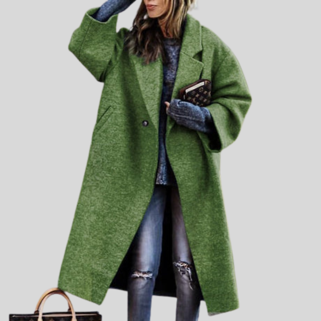 Krohn-e | Langer Wintermantel – Karlina Warmes Layering-Stück