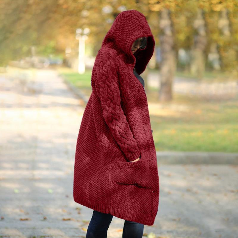 Krohn-e | Langarmcardigan für Frauen mit Kapuze