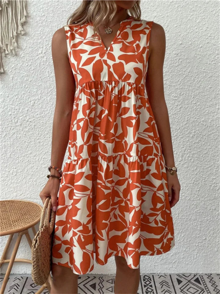 KROHN-E Damen Fließendes Trägerkleid Verstellbar Leichtgewicht Sommer