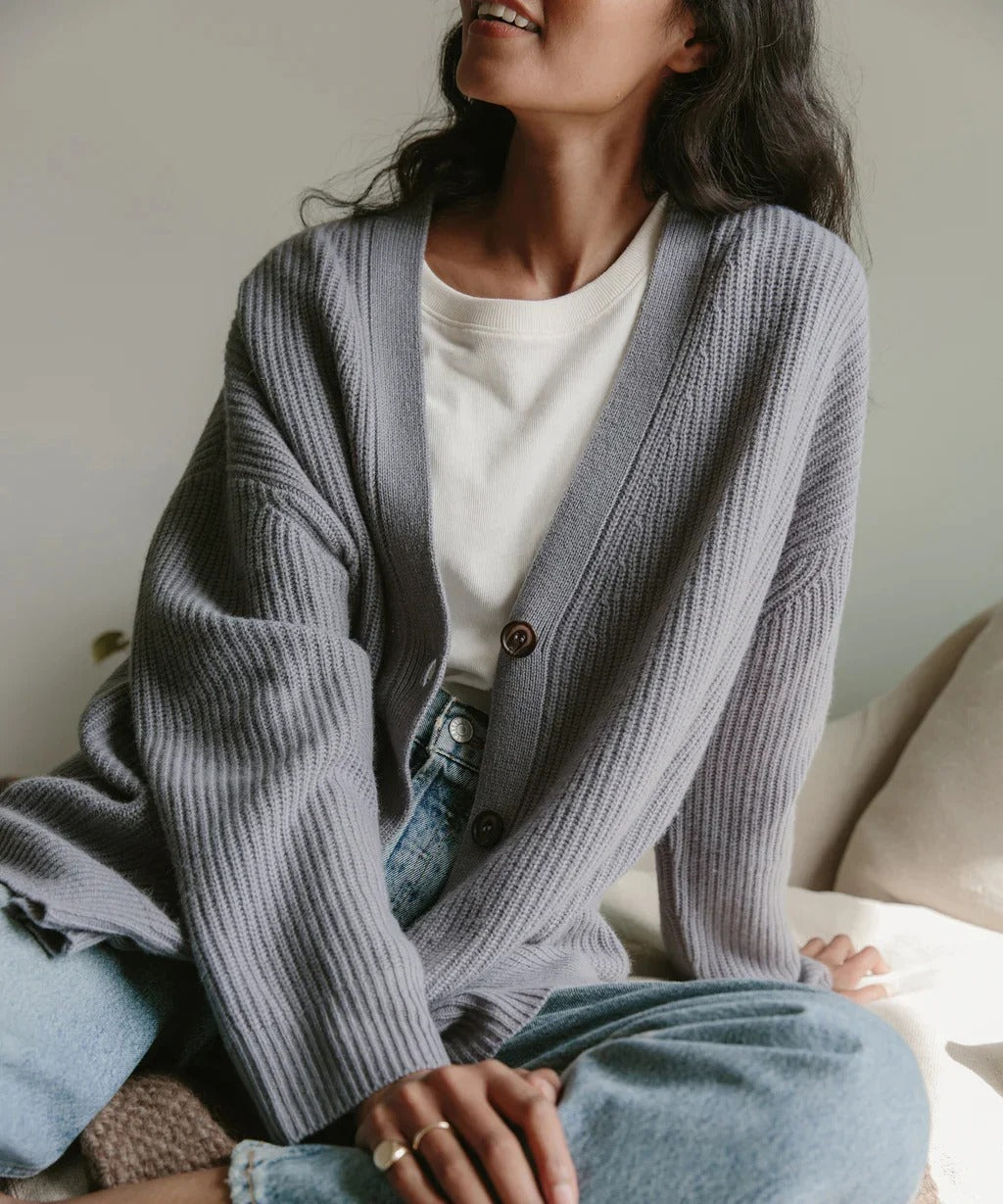 Krohn-e | Kaschmir Cocoon Strickjacke