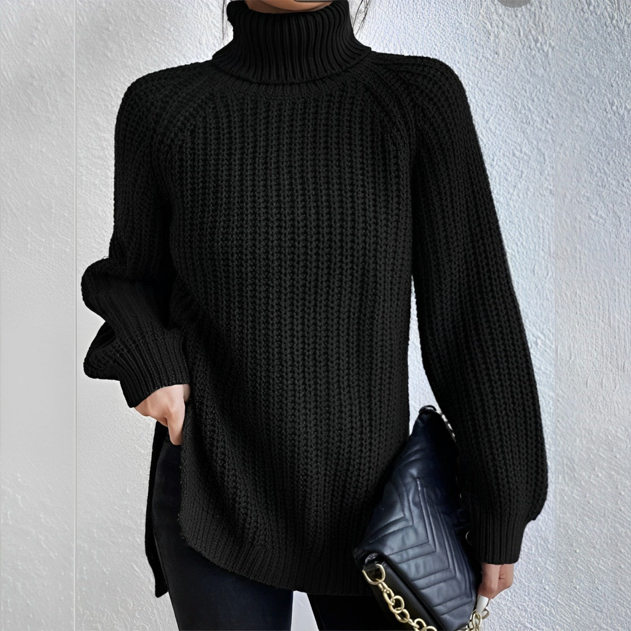 Mellony Rollkragenpullover aus warmer Baumwolle