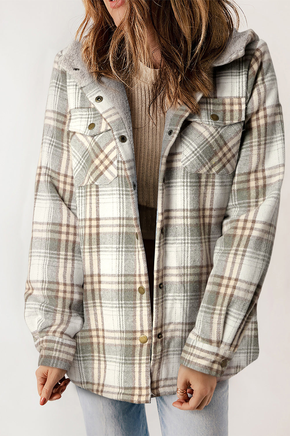 Krohn-e | Gitterjacke mit Plüschfutter Warm und Stilvoll Ideal für Den Alltag
