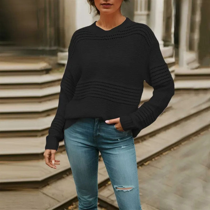 Krohn-e | Hohlstrickpullover Mit Luftigem Muster