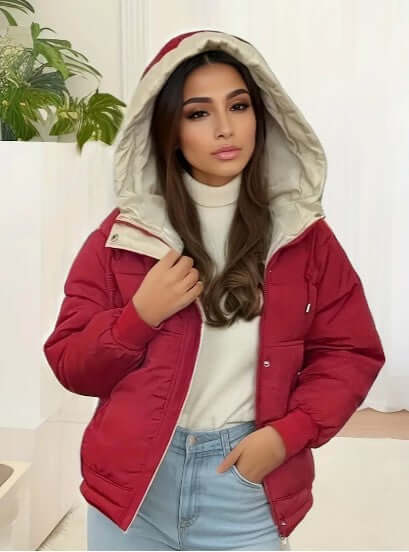 Krohn-e | Damen Fleecegefütterte Kapuzenjacke