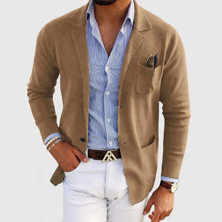 Krohn-e | Herrenblazer mit Lässigen Knopftaschen und Reverskragen
