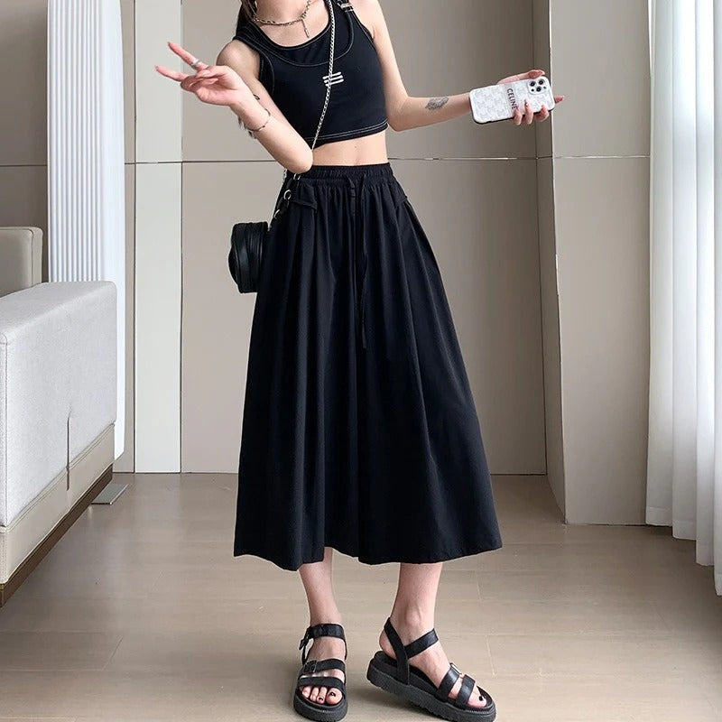 Komfortable und modische koreanische weite Hose Aria