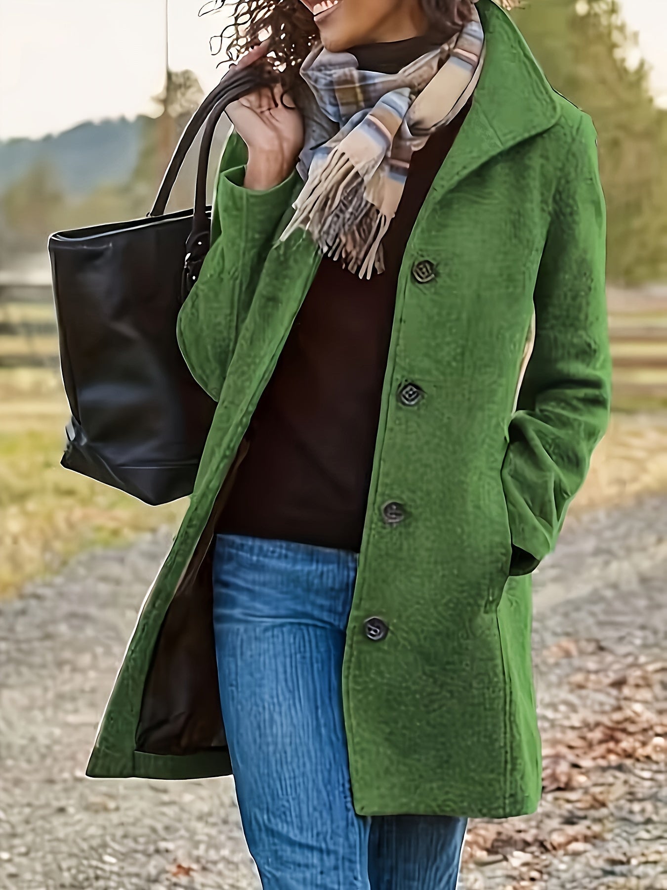 Krohn-e | Plüschjacke Polyester Warm und Stilvoll