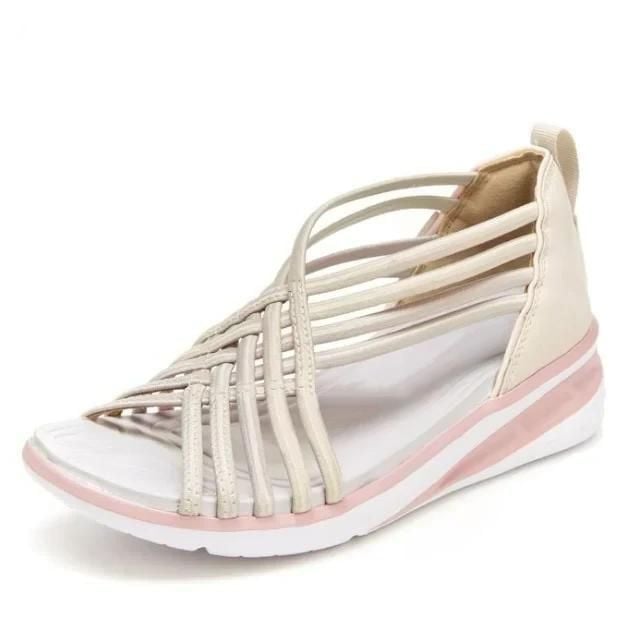 KROHN-E Damen Frühling-Sandalen Fußgewölbestütze Verstellbar