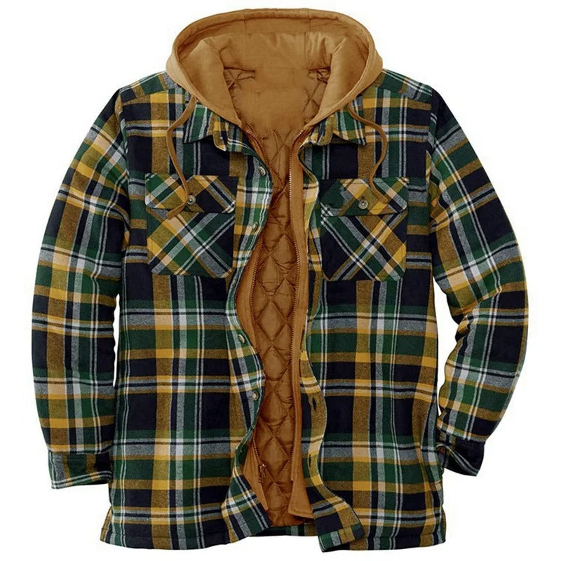 Herren Flanelljacke von Lukas, gefüttert mit Fleece, ideal für Herbst und Winter