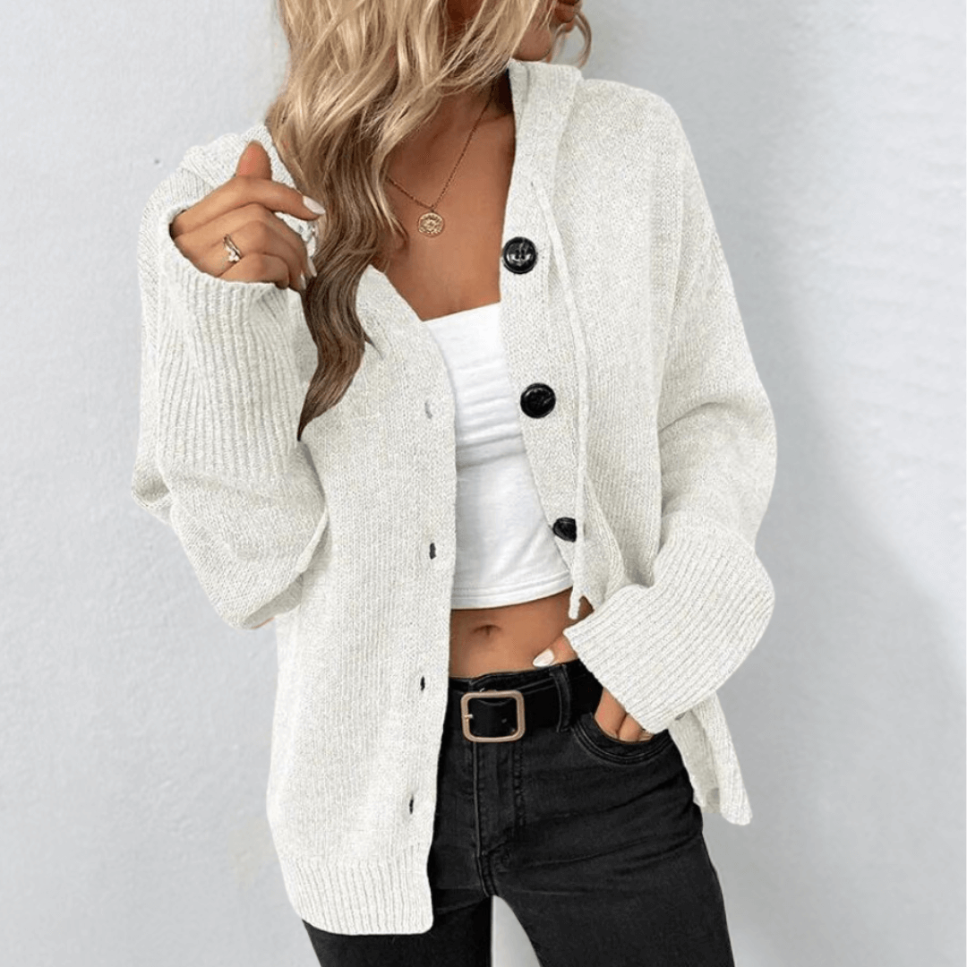 Krohn-e | Strick-Cardigan mit Knopfleiste für Damen