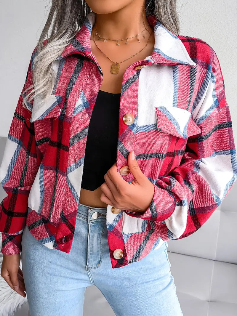 Krohn-e | Karierte Flanelljacke - Kurzschnitt