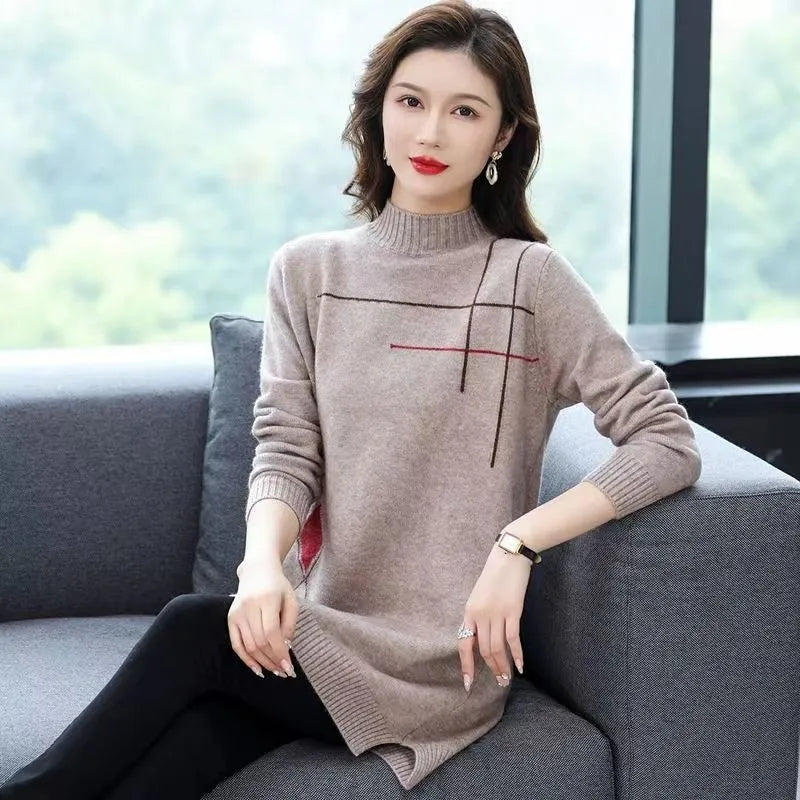 Hochwertiges Damen-Strickkleid Eddy: Casual Pullover