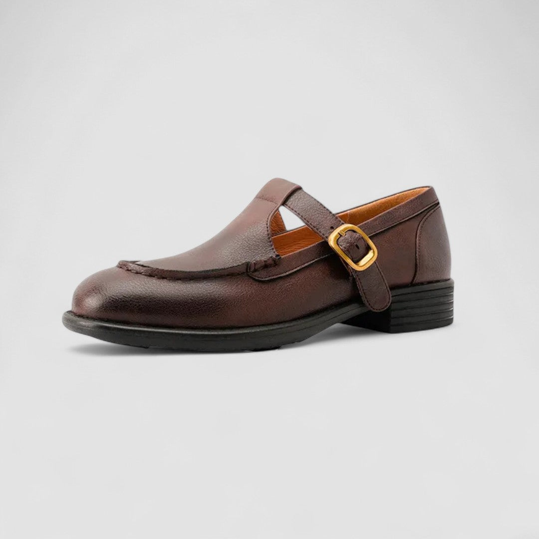 KROHN-E Damen Mary Jane Schuhe Orthopädisch Quadratische Zehe