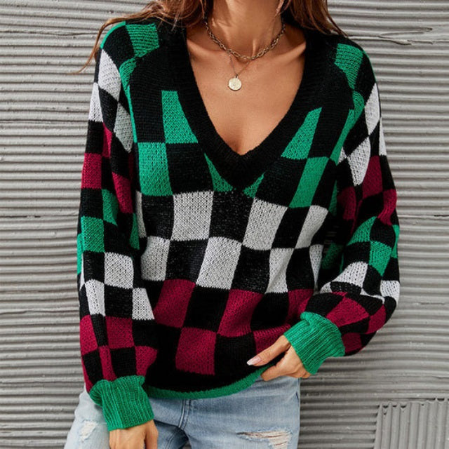 Krohn-e | Pullover in Kontrastfarbe mit Modernem Schnitt