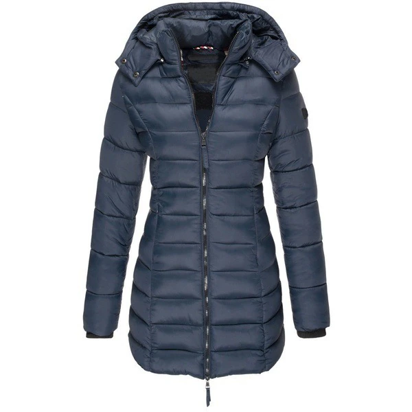 Krohn-e | Daunenjacke lang Kapuze Damen