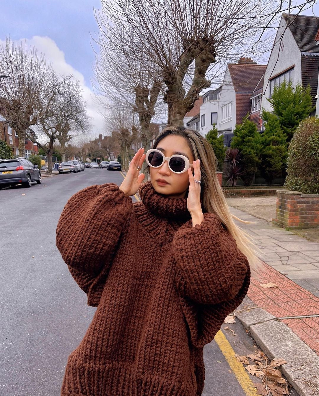 Krohn-e | Strick Oversize Rollkragenpullover für Damen