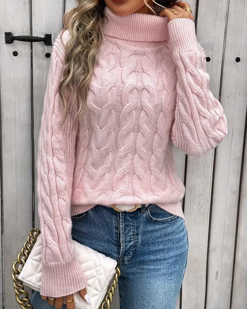 Krohn-e | Kabelstrickrollenpullover
