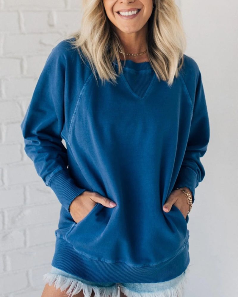 Krohn-e | Gestreifter Akzent Pullover mit Taschen