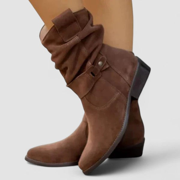 KROHN-E Damen Orthopädische Stiefel Stützend Komfort Schwarz