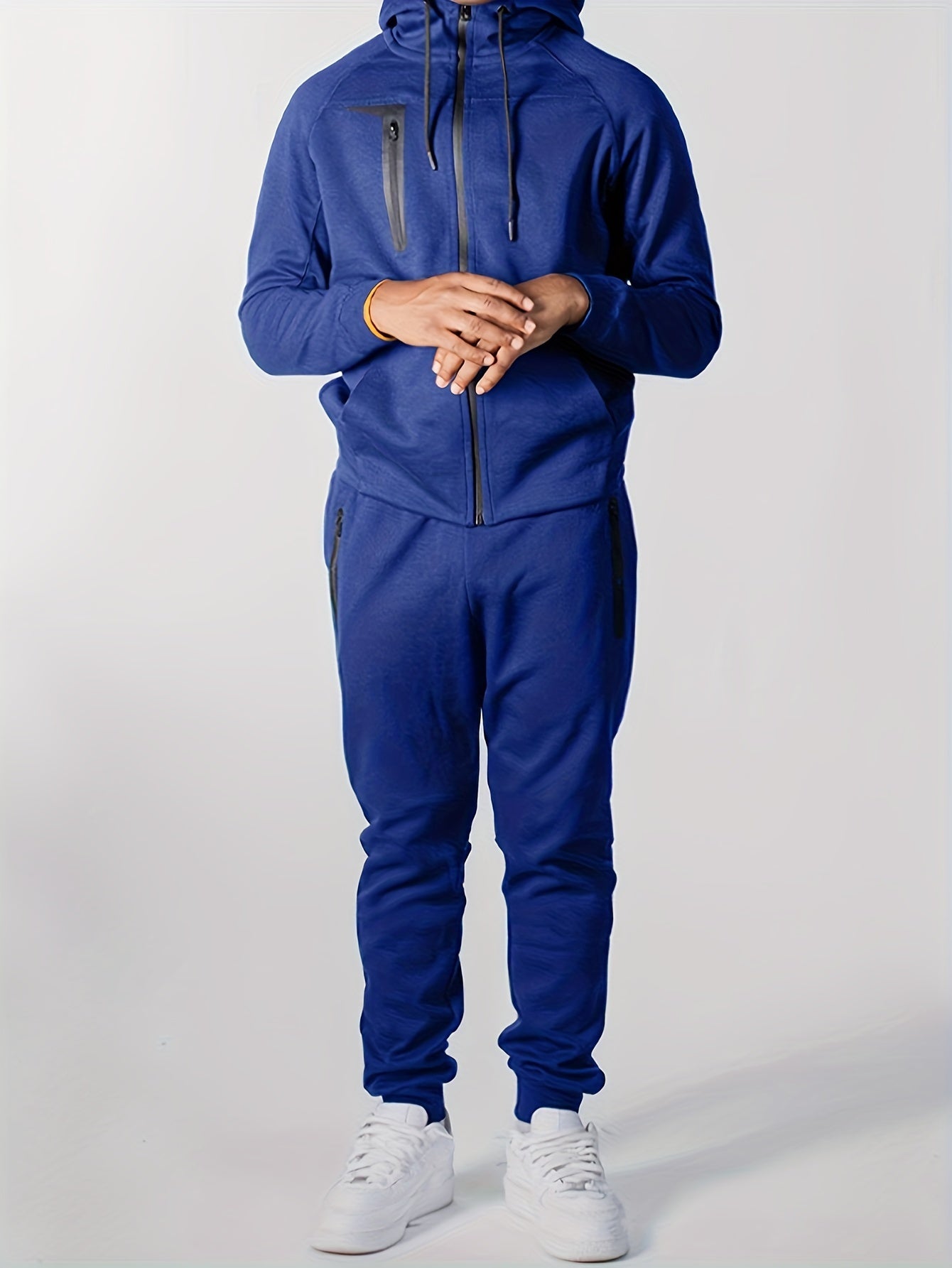 Krohn-e | Kapuzenpullover Lässig Polyester, Langarm, Hohe Dehnbarkeit