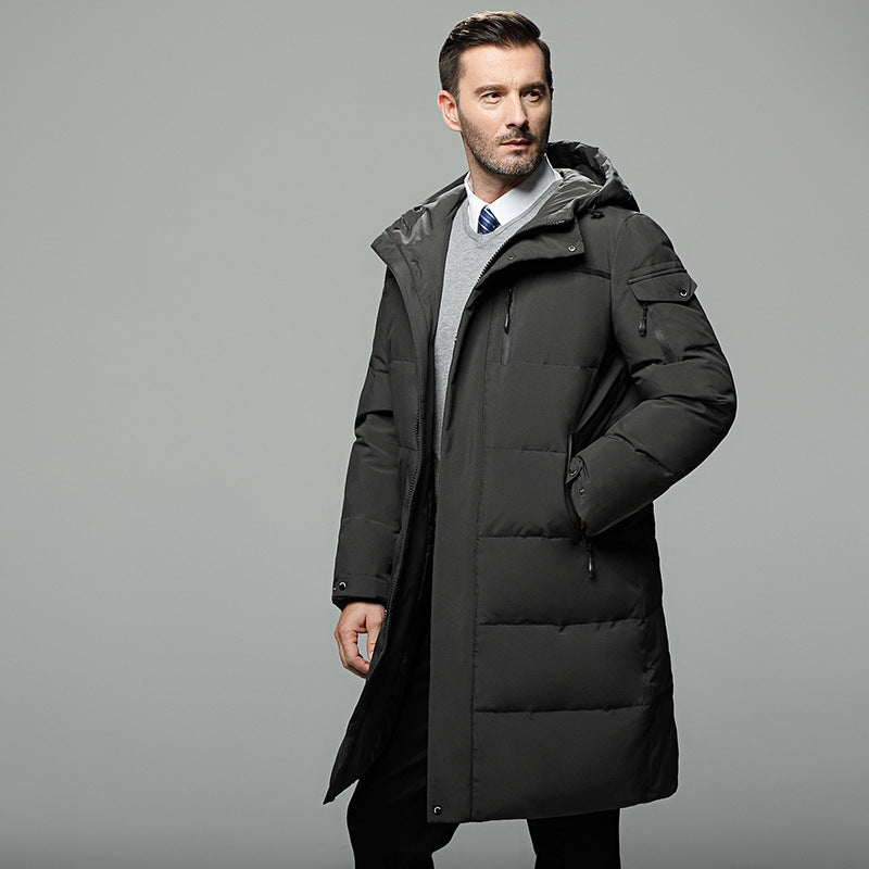 Krohn-e | Gefütterte Herrenjacke mit abnehmbarer Kapuze