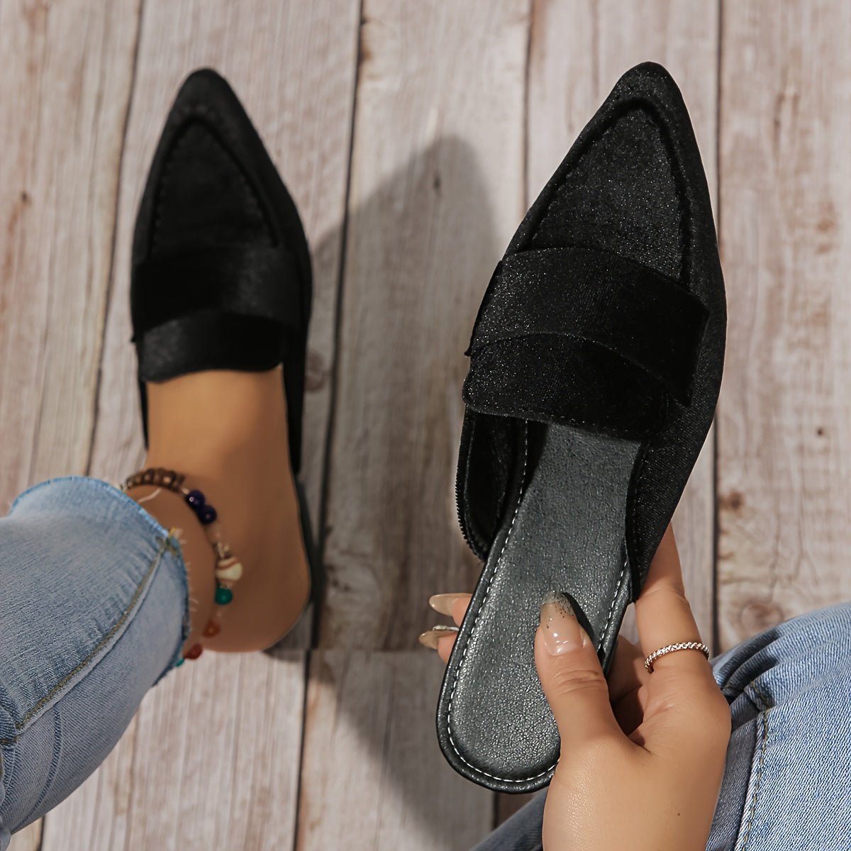Reta Damen-Pantoletten mit geschlossen Zehenpartie und Slip-on Design