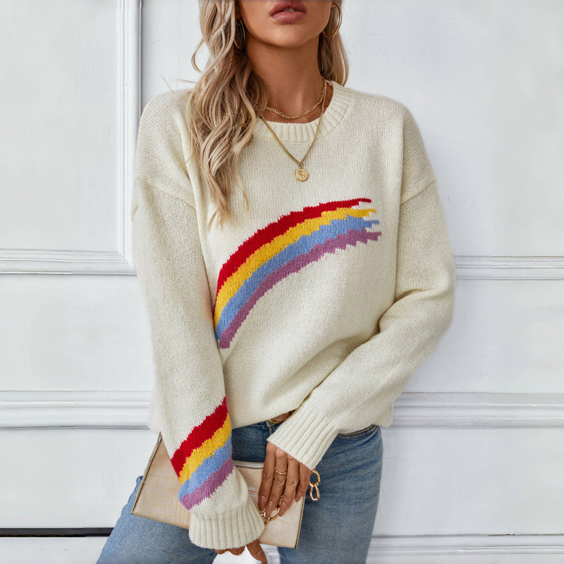 Krohn-e | Regenbogen Strickpullover