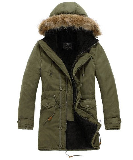 Herren funktionale Parka mit abnehmbarer Kapuze und kuscheligem Innenfutter Krohn-e