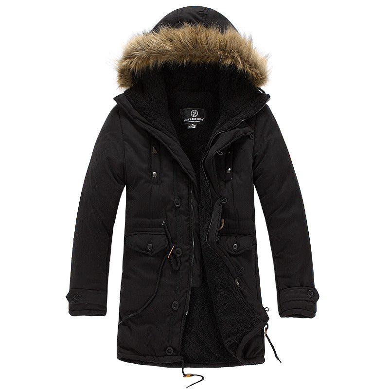 Herren funktionale Parka mit abnehmbarer Kapuze und kuscheligem Innenfutter Krohn-e