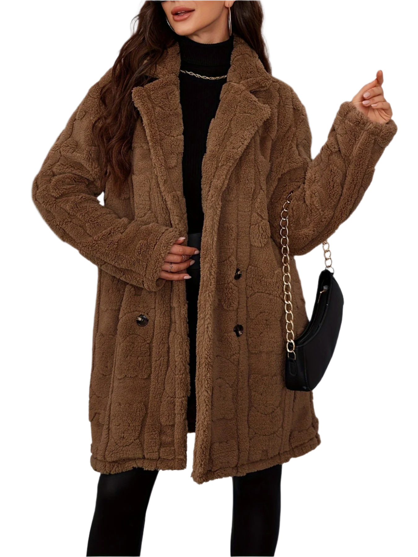 Krohn-e | Elegante Damen Brauner Pelzmantel