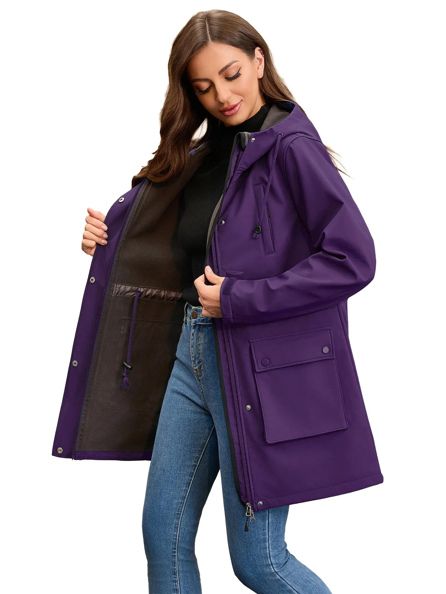 Krohn-e | Wasserdichte Softshell-Damenjacke mit Kapuze