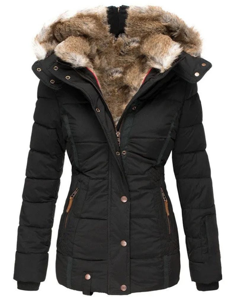 Krohn-e | Warmer Wintermantel mit Fellfutter