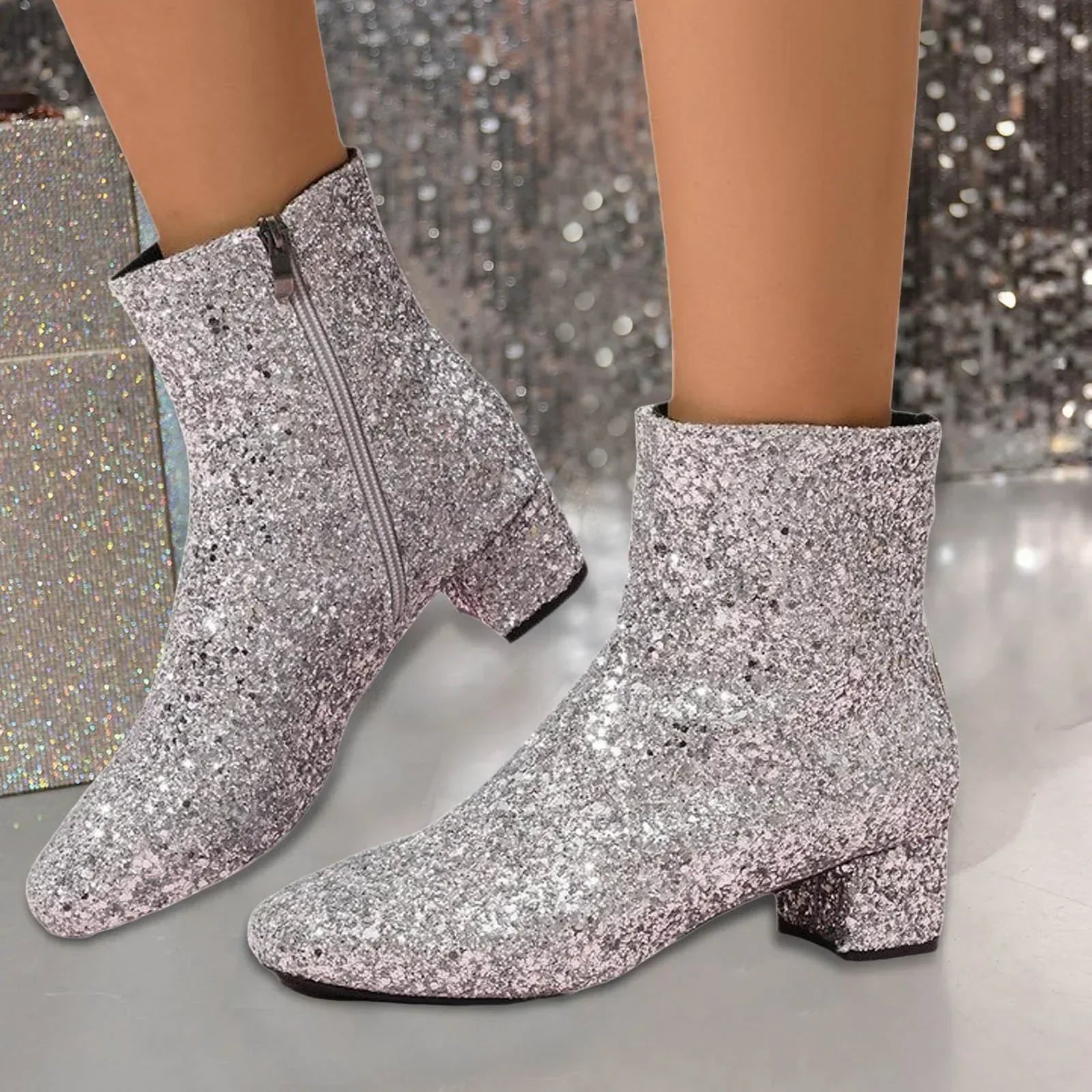 Krohn-e | Ankle Boots für Frauen mit Blockabsatz