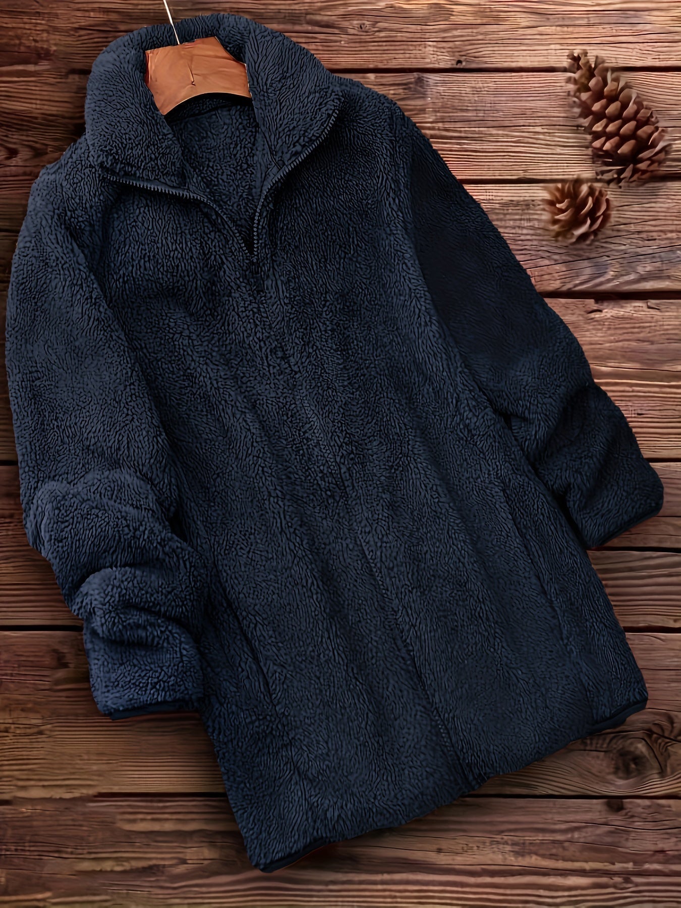 Krohn-e | Plüschjacke Polyester Weich und Warm