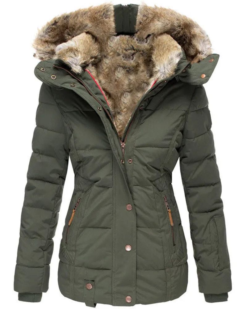 Krohn-e | Warmer Wintermantel mit Fellfutter