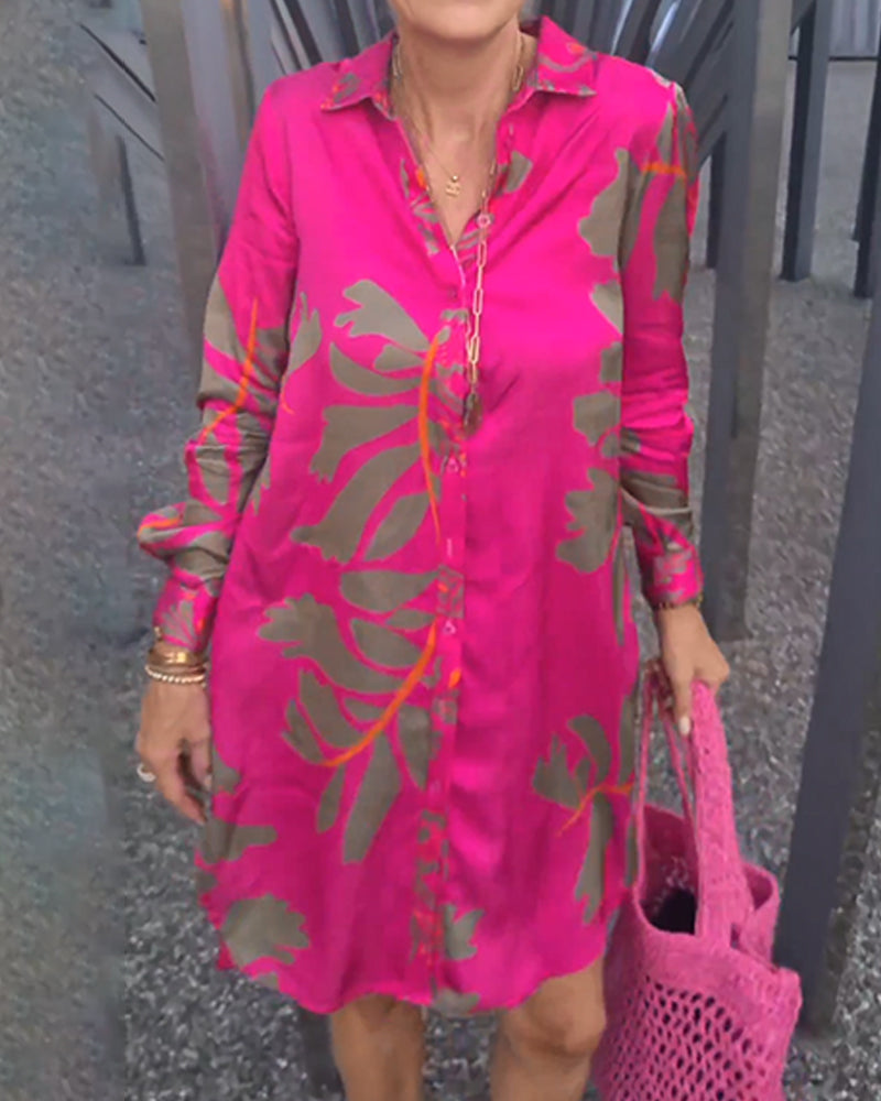 Fudus Langarmhemd mit sommerlichem Druck